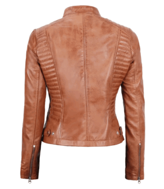 Avery Brown Cafe Racer Leather Jacket