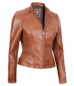 Avery Brown Cafe Racer Leather Jacket