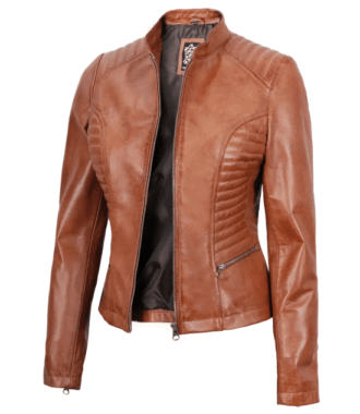 Avery Brown Cafe Racer Leather Jacket