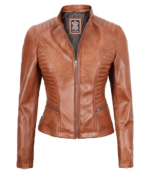 Avery Brown Cafe Racer Leather Jacket