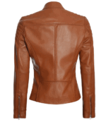 Eleanor Brown Cafe Racer Leather Jacket