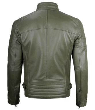 Hudson Green Cafe Racer Leather Jacket