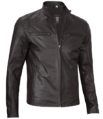 Samuel Brown Cafe Racer Leather Jacket