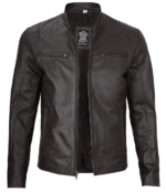 Samuel Brown Cafe Racer Leather Jacket