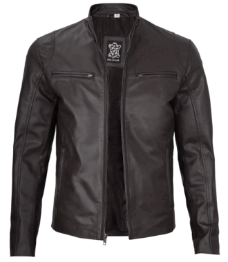 Samuel Brown Cafe Racer Leather Jacket