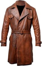 Steven Brown Distressed Leather Coat