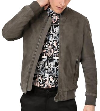 Gabriel Grey Suede Leather Jacket